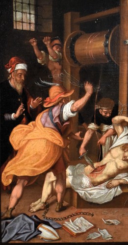Le Martyre de saint Érasme - Maître flamand de la fin du XVIIe siècle - Romano Ischia